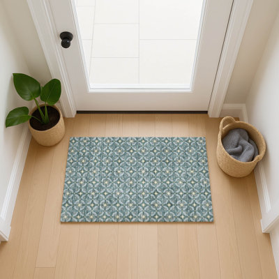 Tapis géométrique intérieur / extérieur lavable à la machine Chantille ACN2552