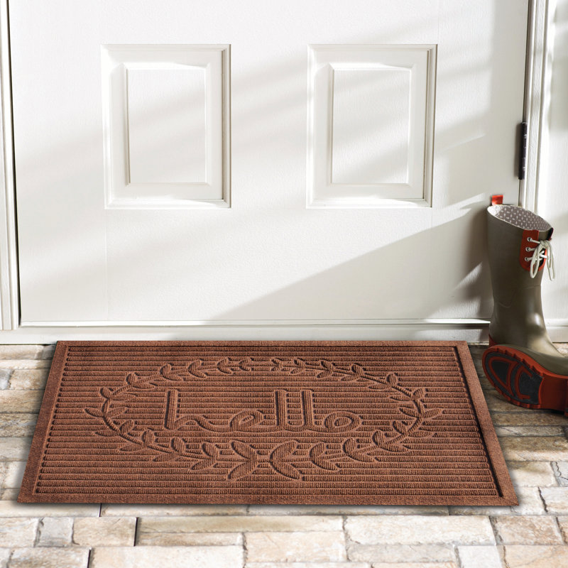 Tapis d'entrée / extérieur Barreto, Rectangle 2 pi x 3 pi, Brun