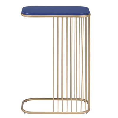 Blue And Gold With Metal Components, Enhances Living Area Functionality Strong Support System, Ideal For Home Decor