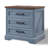 Farmhouse 22'' Wide  Nightstand With Charging Station, Rustic Wood End Table With 3 Large Drawers & Bar Handles-771809962