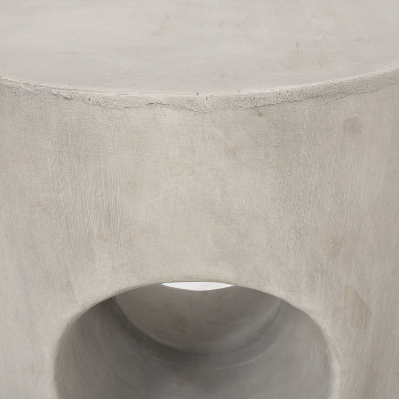 Table d'appoint 14,5 pi moderne en oxyde de magnésie, Gris