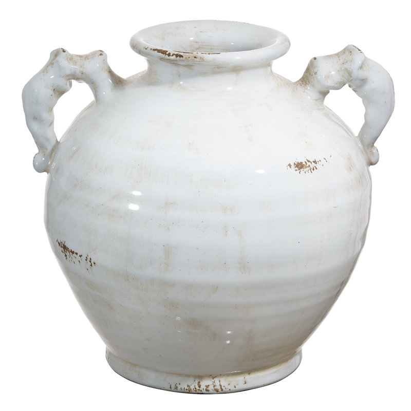 Rutherford Terracotta Jar, White