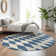 Premium Machine Washable Cerrito AMF578 Navy Rug