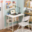 Bureau d'écriture pliable avec roulettes pour bureau à domicile