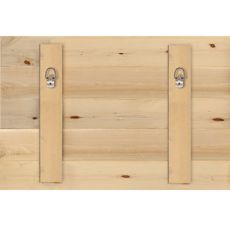 Décoration murale à motif de blocs de bois rustiques, H 6 po x l 8 po x P 1,5 po