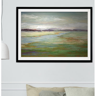 « pré stream ii », reproduction de peinture à l’acrylique encadrée