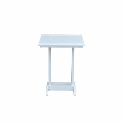 Keystone Amish Co. Poly Composite Square Balcony Side Table, Bright White