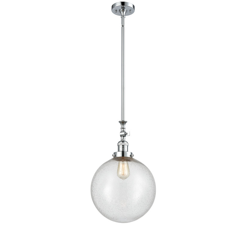 Clermont 1 - Light Single Pendant, Polished Chrome, LED , Seedy