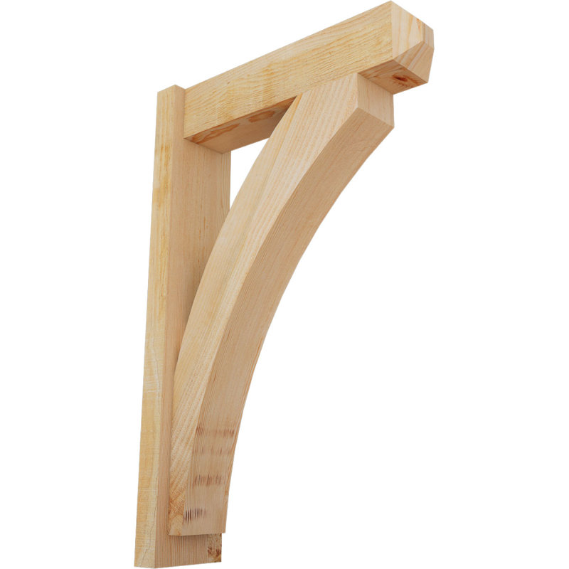 Persienne en bois rustique Thorton Craftsman, Sapin Douglas de 6 po (sciage brut),  P 22 po x H 34 po 