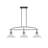 3-Light matte black gold adjustable iron pendant lamp