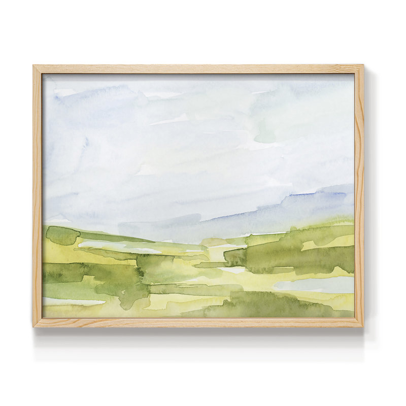 Watery Lowlands IV - Reproduction encadrée - Restickable, Naturel, H 16 po x l 20 po