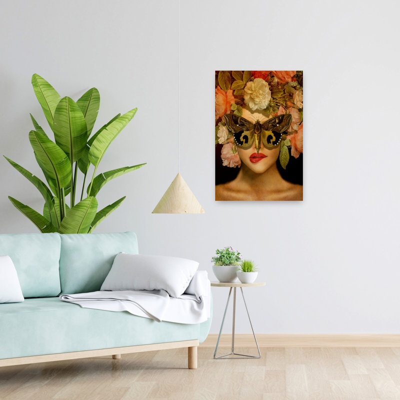 «The Butterfly Effect», art abstrait surréel, papillon et papillon, H 24 po x l 16 po