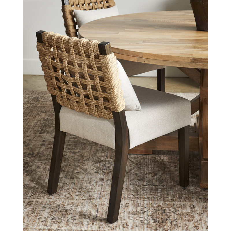 Balyeet 19'' H Upholstered Side Chair, Ash Brown, Black
