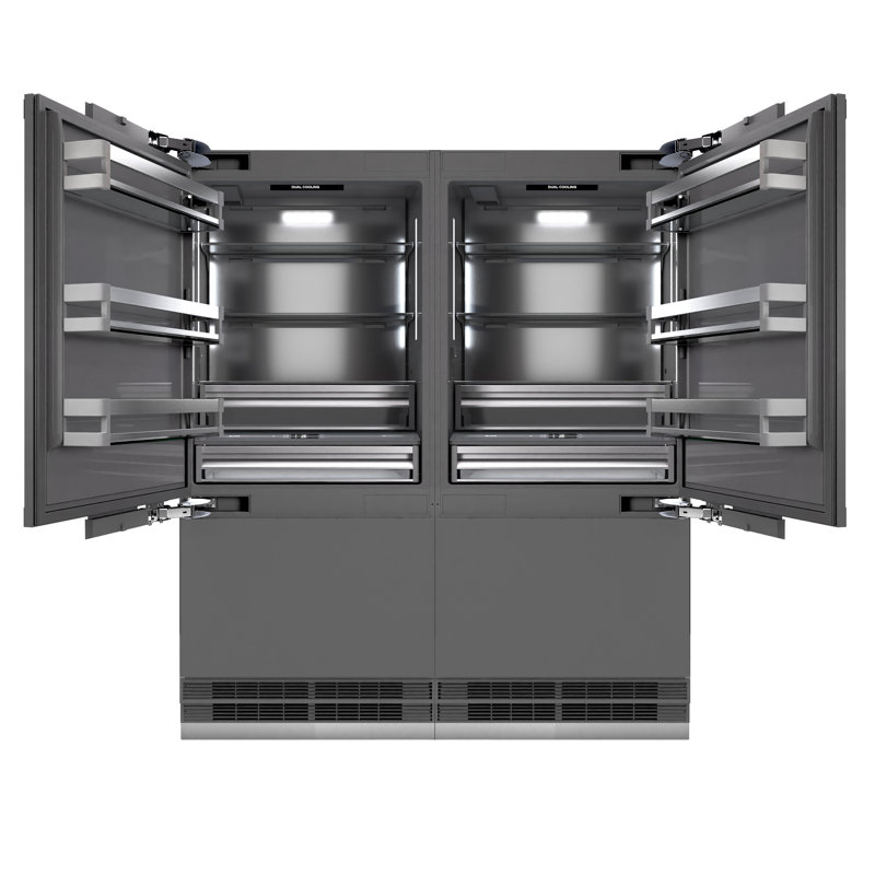 ZLINE Autograph 72 in. Panel Ready Refrigerator w/ Gray Interior and Bronze Accents