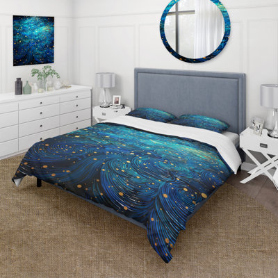 Ensemble de housse de couette Coastal Minimalisme Blue Moonlit Water II - Coastal Minimalisme