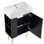 Meuble-lavabo 21,6 po avec lavabo simple en céramique, rangement à gauche-1371669602