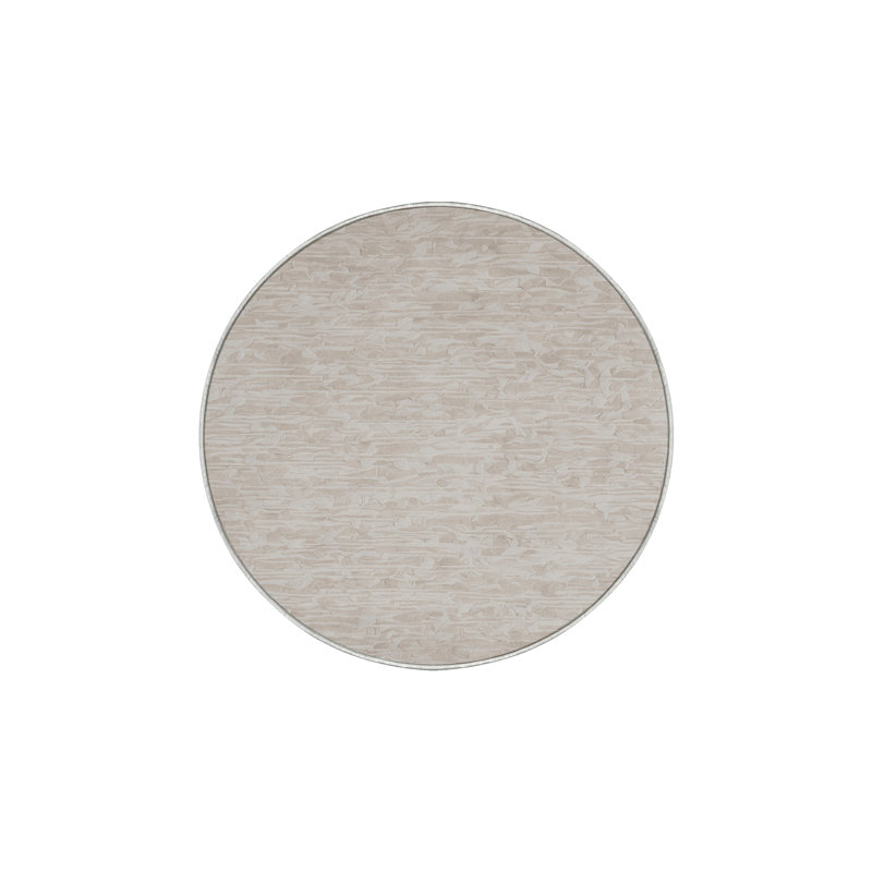 Tapis beige lavable à la machine GSIX03561, Rond 3 pi