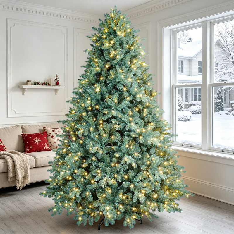 Pre-lit Blue Spruce Artificial Christmas Tree, 7'