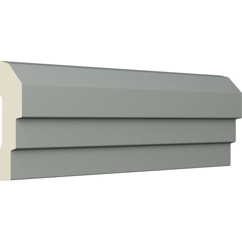 Gray and Off-White Geometric Urethane Panel Moulding Sample