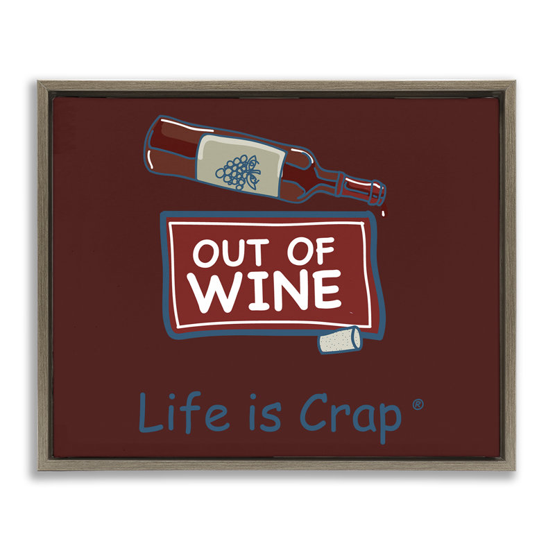 «Out Of Wine Bottle Floater» par LIC, Cadre flottant brun, H 17 po x l 21 po