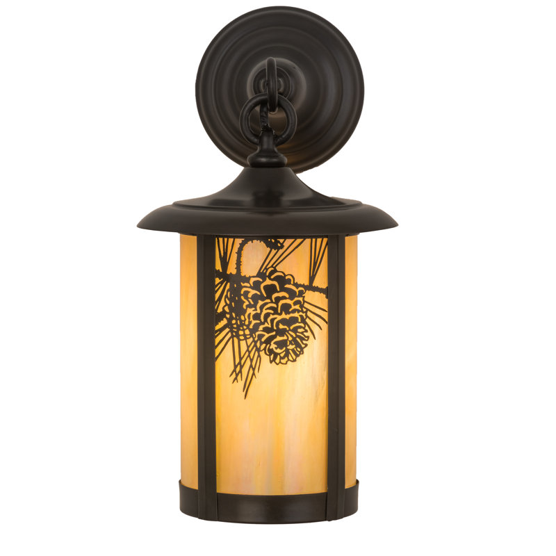 1 - Light Outdoor Wall Lantern, 15.5" H x 8" W x 12" D