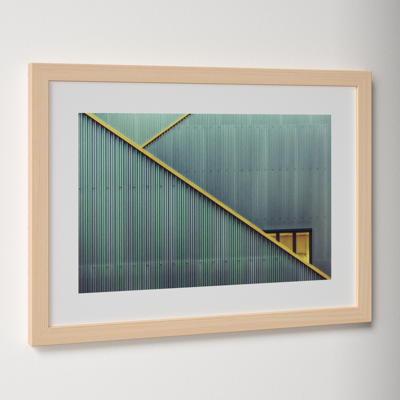 Stairs by Jan Niezen, 14.25" H x 19.38" W x 0.88" D, Brown Framed Paper