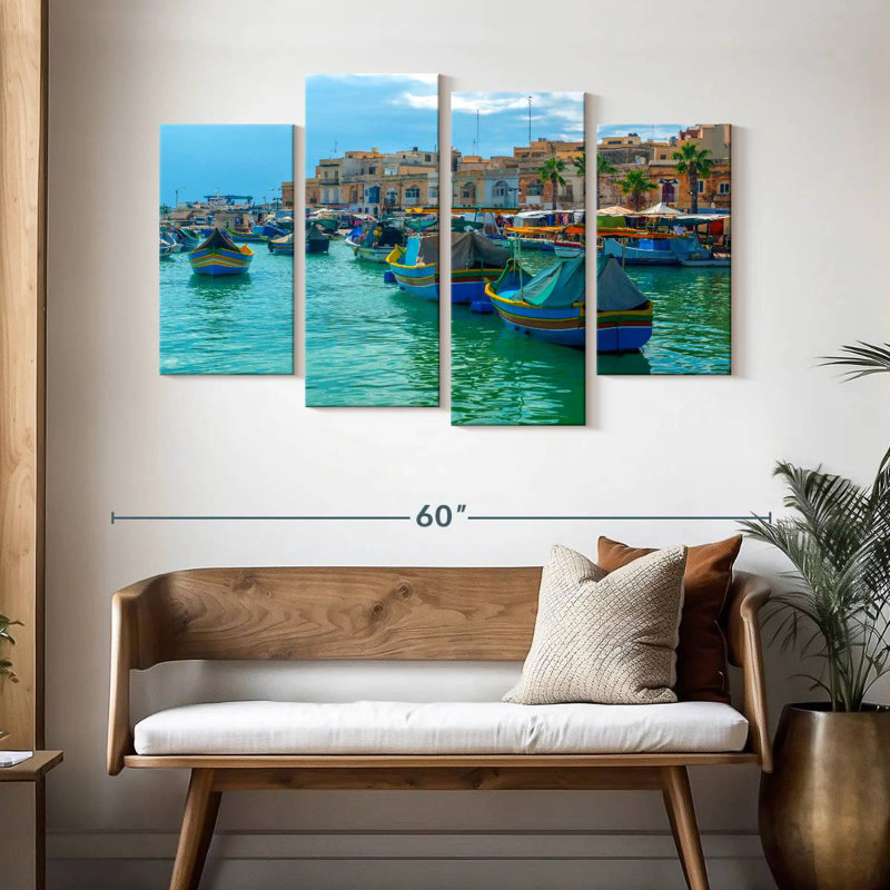 Mehar Malta Fishing Boats, 32'' H x 52'' W