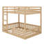 Wood Bunk Bed With Ladder And Guardrails-1084018574