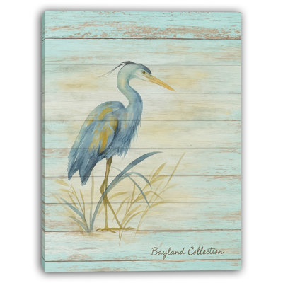 «Coastal Blue Heron», art mural sur toile