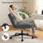 Chaise de bureau croisée très épaisse, siège pivotant réglable en molleton en peluche avec dossier inclinable et élévateur certifié-1491224936