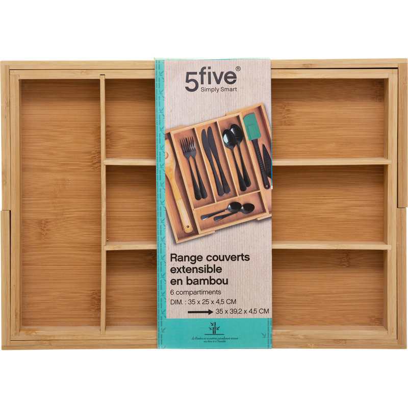 Tidy Expandable Bamboo Cutlery Tray
