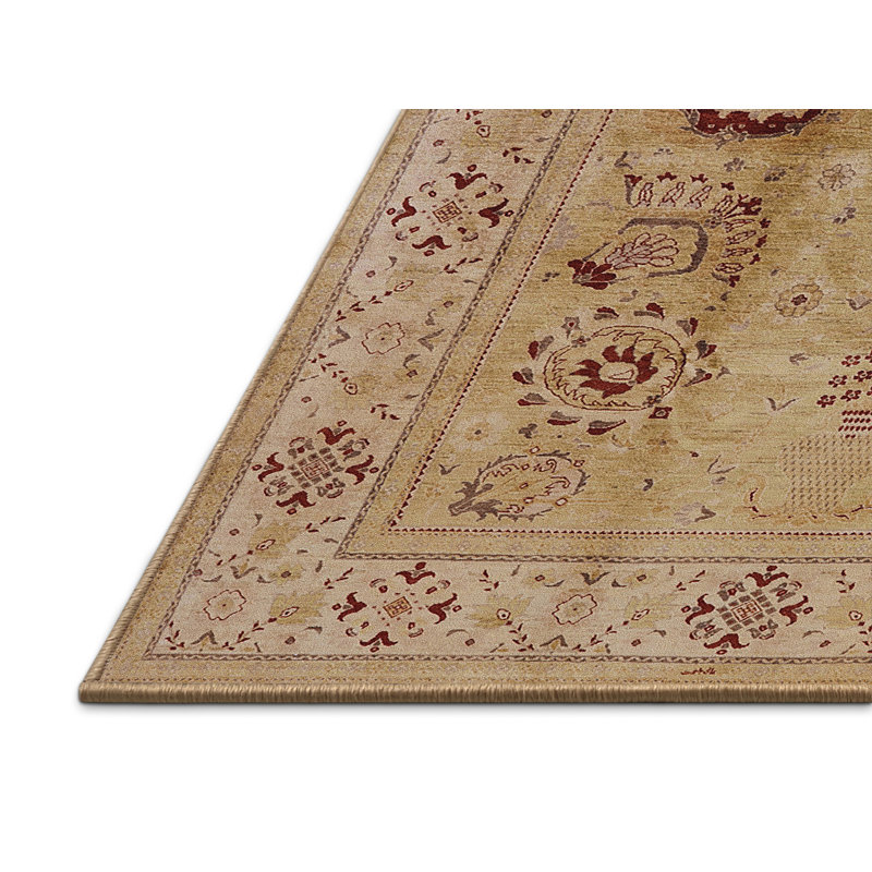 Tapis oriental beige / rouge, Rectangle 5 pi x 7 pi