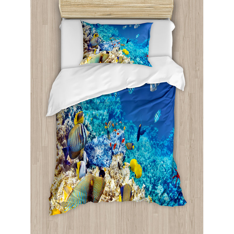 Coastal Polyester Duvet Cover, Twin