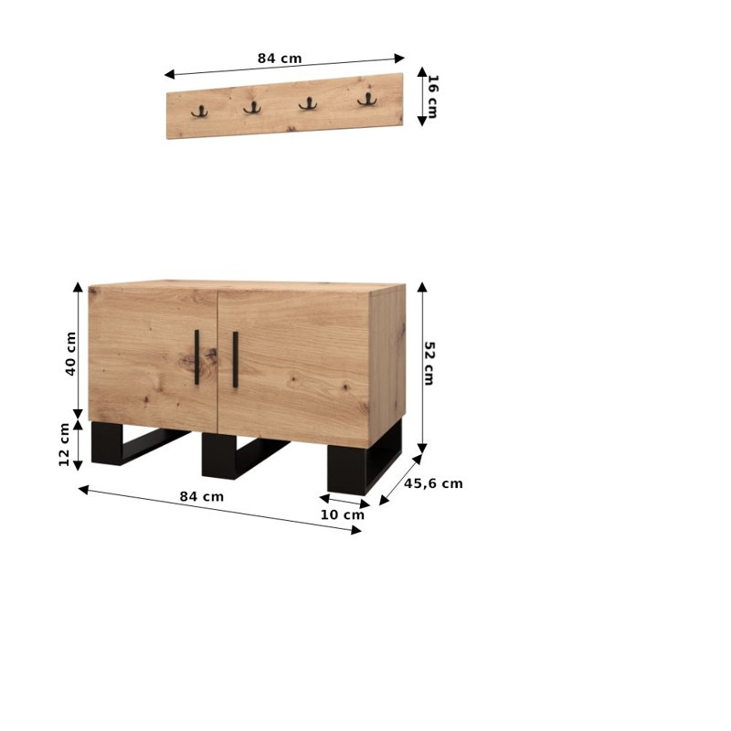 Artin 12 Pair Shoe Storage Cabinet