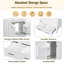 Ensemble de meuble-lavabo double 60 po (séparé) 60 "-1103459828