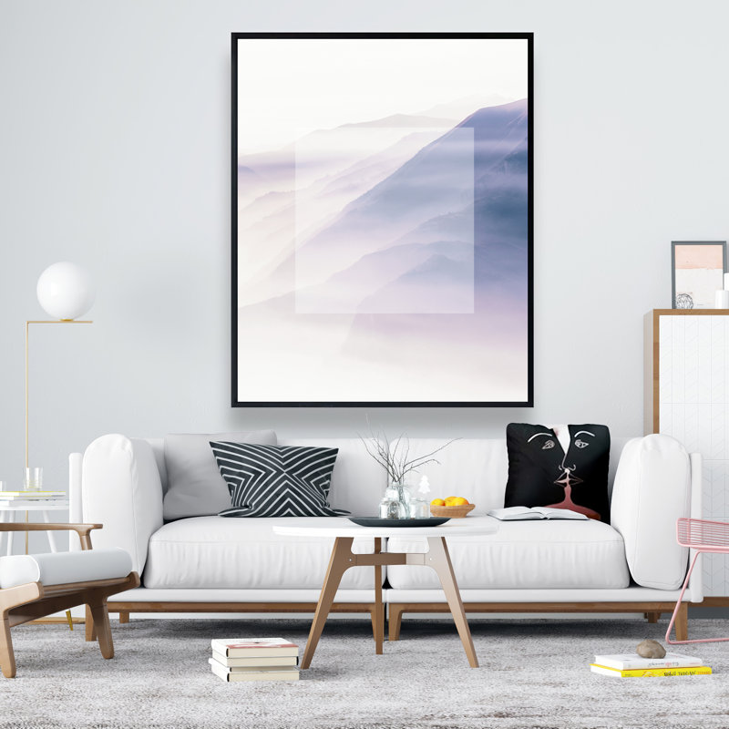 Mist - Purple Framed Canvas Landscape for Home Decor