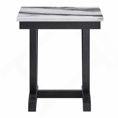 Table de bout noire et blanche
