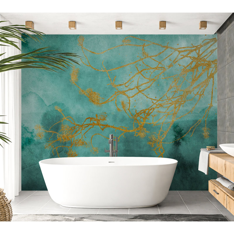 Abstract Wallpaper Wall Mural - Gentle Breeze, 82" L x 118" W