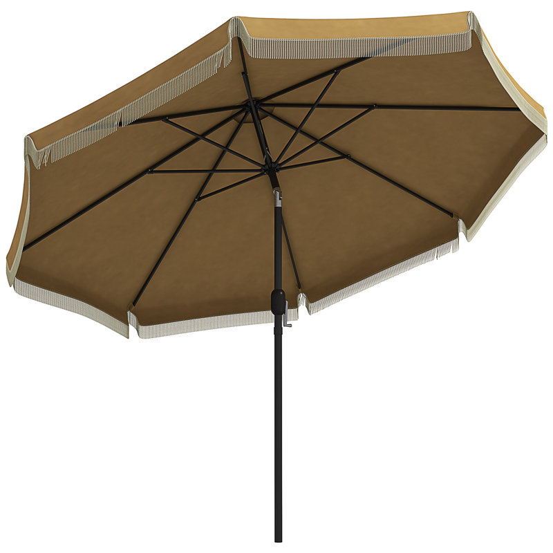 Parasol de patio 9 pi Outsunny, Tanné