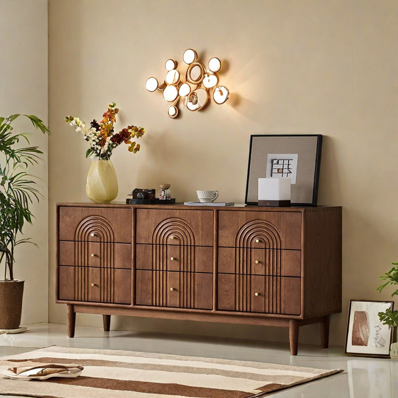 Commode d'appoint moderne et rétro, H 31,5 po x l 70,9 po x P 16,5 po