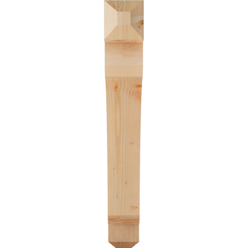 H Support en bois / corbeau, Sapin de Douglas, H 44 po x l 6 po x P 40 po