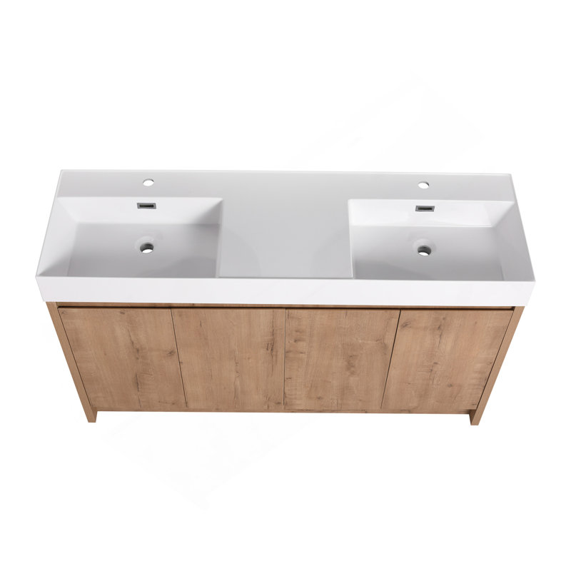 Lavabo de salle de bain en résine 60 pouces