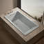 Underscore Rectangle 66-In X 36-In Heated Bubblemassage Air Bath With Bask, Reversible Drain-1046575499