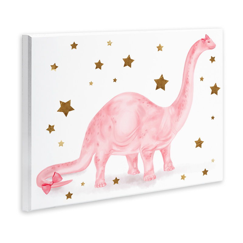 Dinosaure Banford, étoiles dorées, motif pour enfants, H 13 po x l 19 po