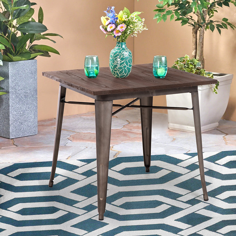 Table de bar très résistante Reavis, H 30 po x l 31 po x P 31 po