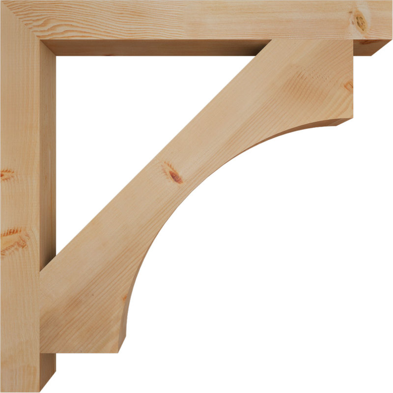 Westlake H W D Wood Bracket / Corbel, Western Red Cedar (Smooth), 40" H x 3.5" W x 40" D
