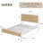 Metal Bed Frame with Rattan Headboard-795227634-797003969