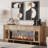 74.3 Inch TV Stand with 48" Electric Fireplace, Extra Large Entertainment Center Media Console Table