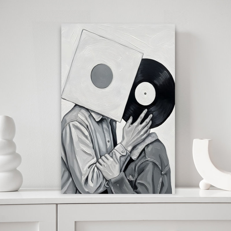 Art contemporain mural audacieux en vinyle, H 18 po x l 12 po