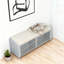 Banc à chaussures avec rangement et coussin, banc de rangement à volets vieillis avec charme rétro-1450569676